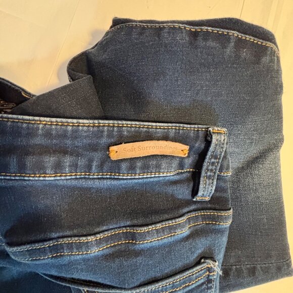 Soft Surroundings Womens Dark Wash Denim Skinny Jeans Size 8 Stretch - Picture 8 of 10